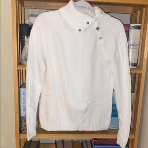 100% Cotton Lauren White Sweater